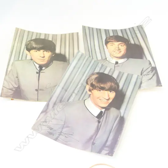 3 BEATLES FANCLUB PRINTS