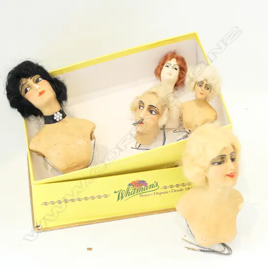 5X DOLLS HEADS IN CHOCOLATE BOX