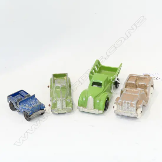 4 VINTAGE FUN HO VEHICLES; 2 JEEPS, 2 PICK UPS