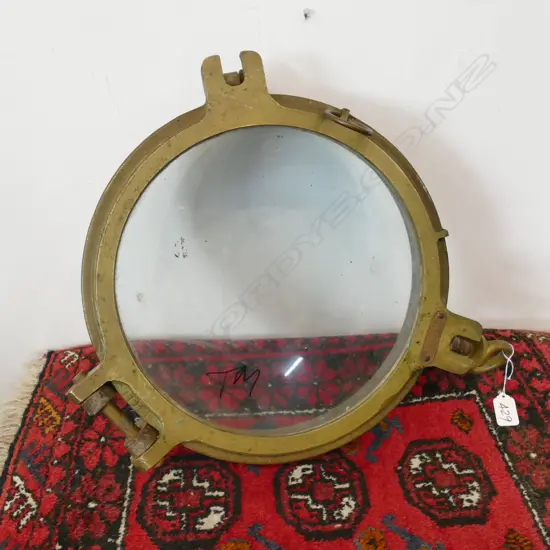 VINTAGE SHIP'S BRASS PORTHOLE 