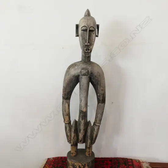 OLD LGE SENUFO RHYTHM POUNDER CARVED WOOD