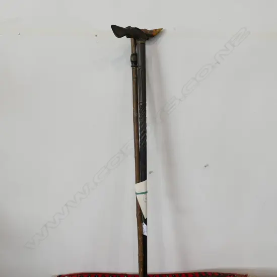 2 EARLY 20TH C AFRICAN WALKING STICKS