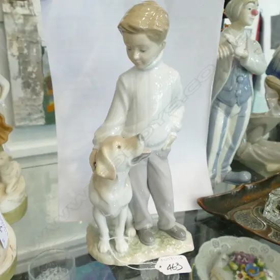 LLADRO BOY WITH DOG H.250MM