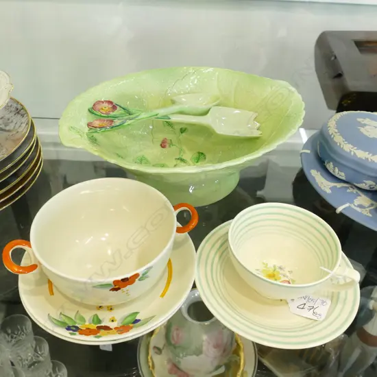 CARLTONWARE BOWL, PR SERVERS, SUSIE COOPER CUP AND SAUCER, KONNY CRAFT BOWL AND 2 PLATES