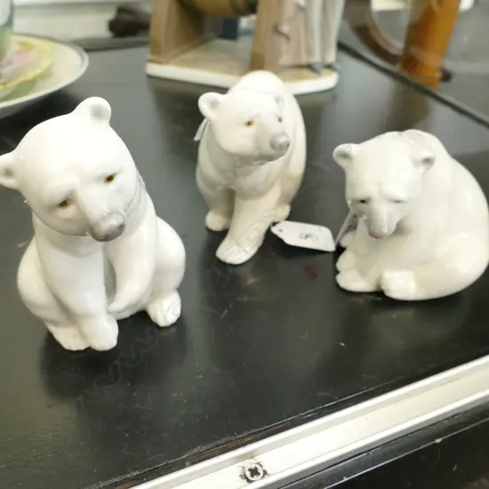 3 LLADRO POLAR BEARS TALLEST H.120MM