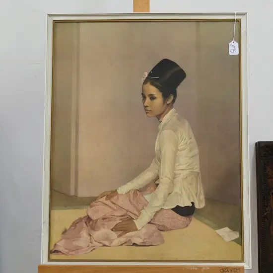 SIR GERALD KELLY, PRINT  'PORTRAIT OF SAW-OHN-NYUN' 600 X 470mm