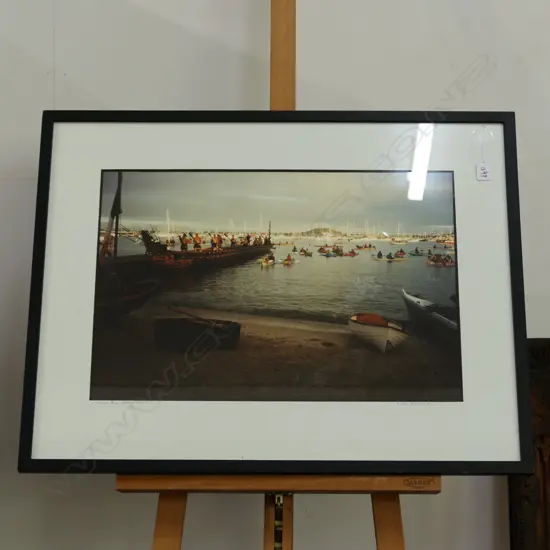 MARTI FRIEDLANDER, PHOTO, 'OKAHU BAY, DAWN 2000', SIGNED & TITLED. 380 x 565mm