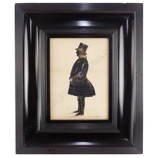 VICTORIAN SILHOUETTE of a TOWN-CRIER