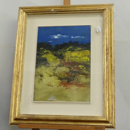 MODERN ABSRACT LANDSCAPE PAINTING ACRYLIC ON PAPER...