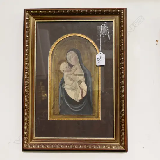 COLOUR PRINT - ITALIAN MADONNA & CHILD BY AN UNKNOWN FOLLOWER OF FRANCESCO FIMANO