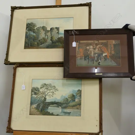 PR 19TH CENT. LANDSCAPE PRINTS + PRINT 'REVOKED'