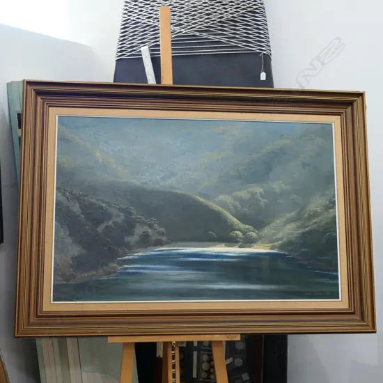 LGE COROMANDEL OIL LANSCAPE - STONEY BAY - JANET STYLES 700 X 1100MM