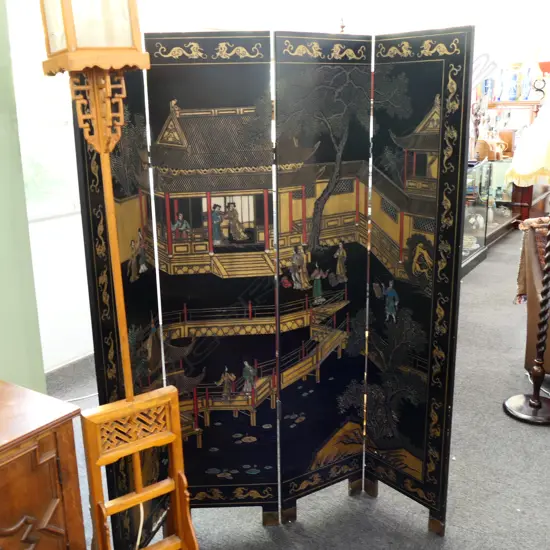 4 FOLD CHINESE SCREEN H 1840 MM