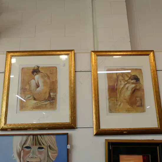 2 GILT FRAMED PRINTS