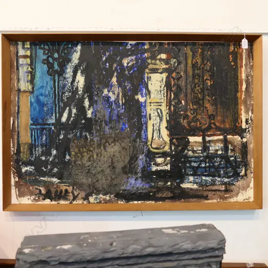 FRAMED 1970S FAHEY MIXED MEDIA W.940MM X 635MM (18955)