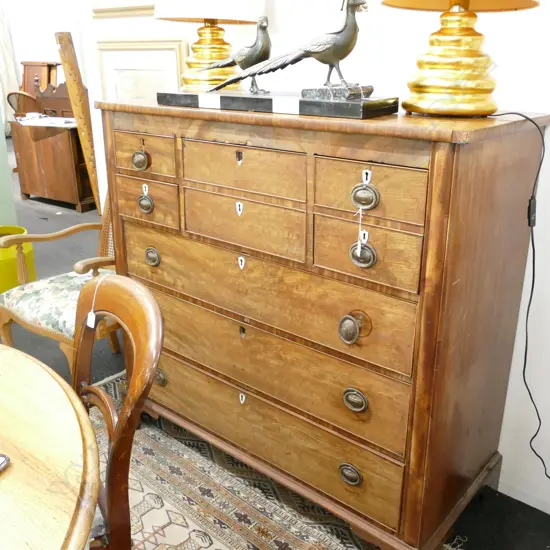 GEORGE III CHEST OF DRAWERS AF 1200MM H 1250MM W  (A.F.)