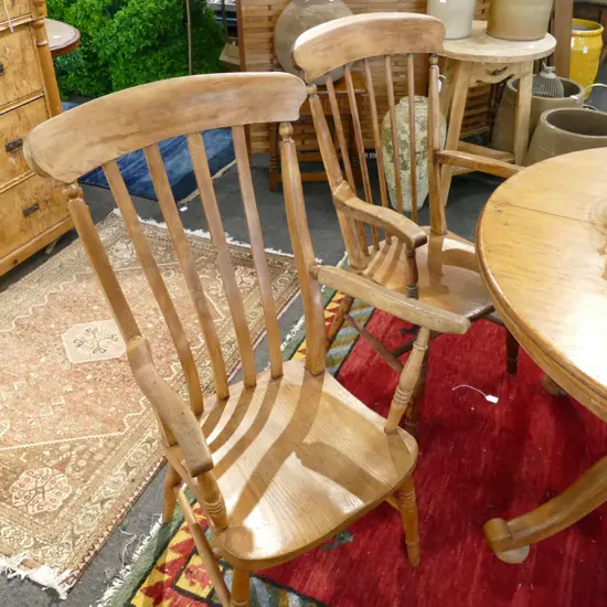 PR 19thC COUNTRY  CHAIRS AF ONE ARM WOBBLY 570MM W