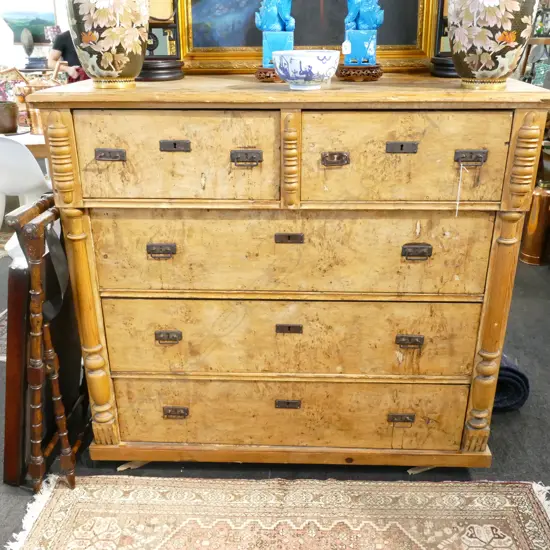 19THC PINE CHEST A.F