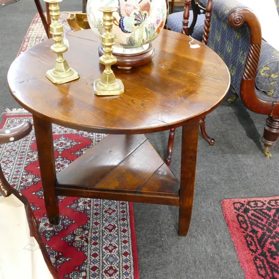 SEFTON POWRIE ATTRIB. GEO III OAK STYLE CRICKET TABLE