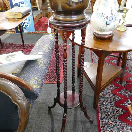 ROSEWOOD PLANT STAND 1M H