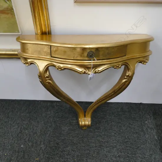 GILT WALL MOUNTED TABLE 600MM W