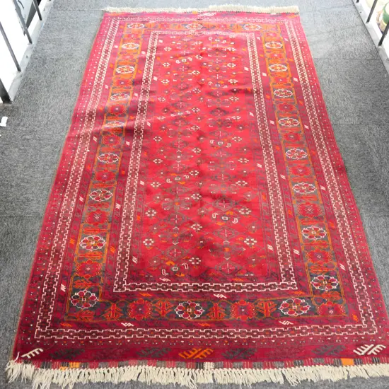 AFGHAN HAND KNOTTED RUG ALL WOOL...