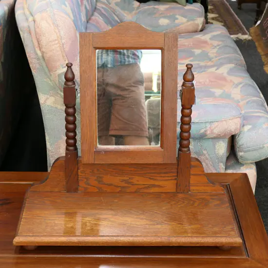 OAK DRESSING MIRROR 585MM W