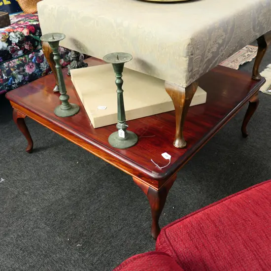 CABROILE LEG COFFEE TABLE 1M SQ 400MM H