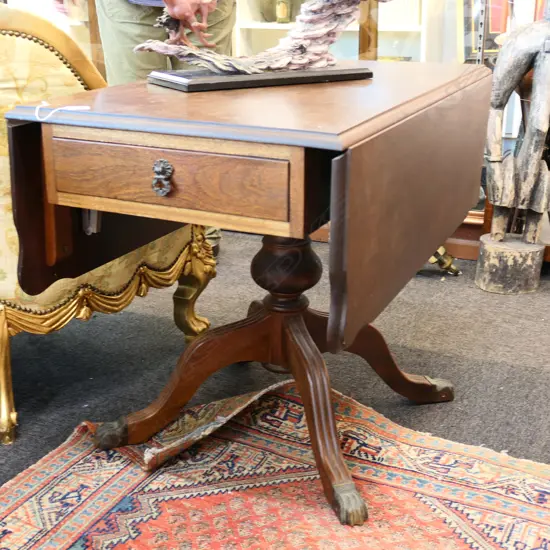 MAHOGANY DROPSIDE TABLE A/F