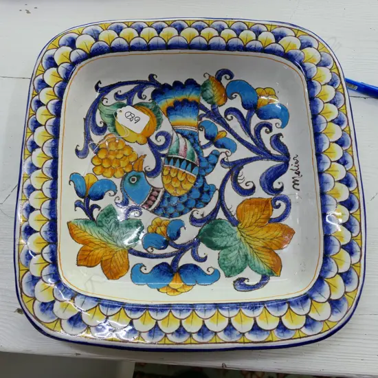 DECORATIVE ITALIAN PLATE 340 X 350MM.