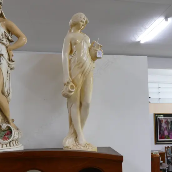 PLASTER GRECIAN LADY 720MM H