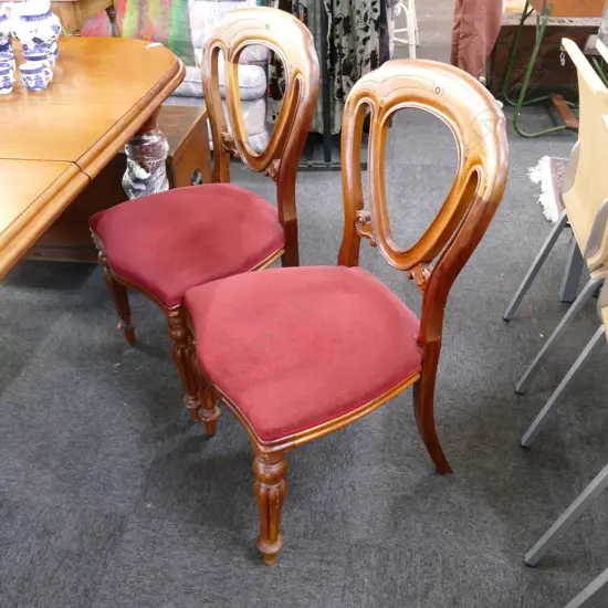 6 BALLOON BACK DINING CHAIRS