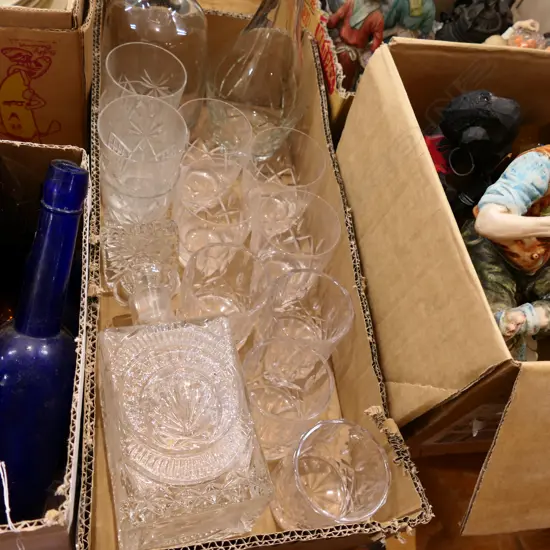 BOX LOT 3 DECANTER & DRINKS SETS