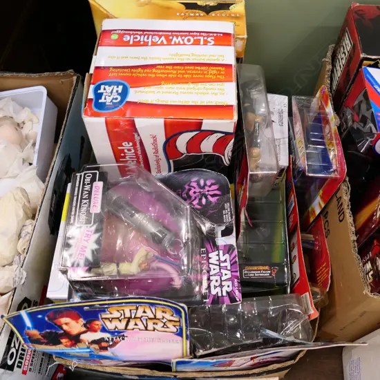 BOX LOT BOXED TOYS; STAR WARS, MATCHBOX ETC