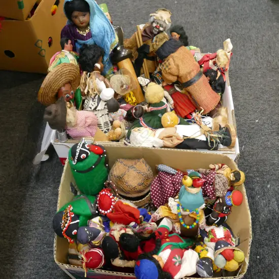 2 BOXES OF COSTUME DOLLS