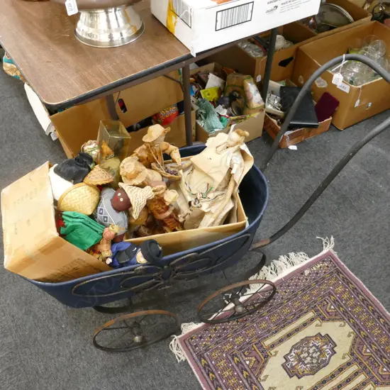 METAL PRAM +ASST DOLLS