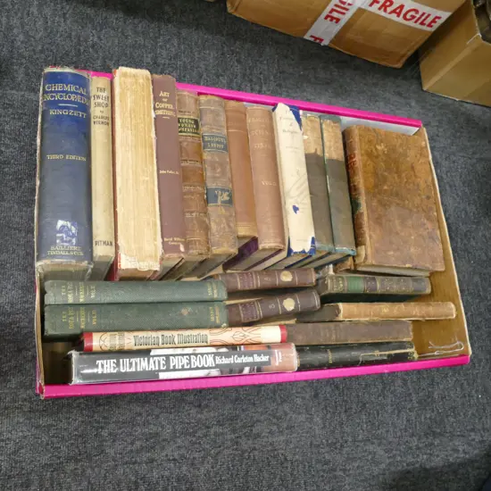 ASST BOOKS ANTIQUE ETC