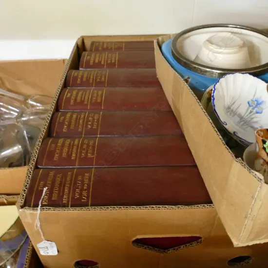 BOX LOT ENCYLOPEDIA BRITANNICA VOLS. 17 - 32 (8 BOOKS)