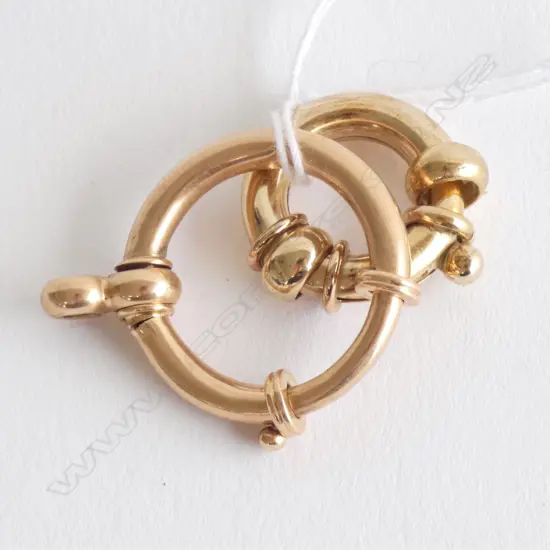 2 9CT GOLD NECKLACE CLASPS 8.64gm