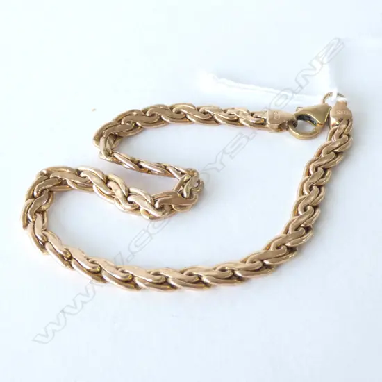 9CT GOLD CHAIN BRACELET 4.6gm
