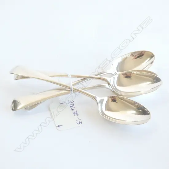 4 SILVER TEASPOONS SHEFFIELD 1908 71gm