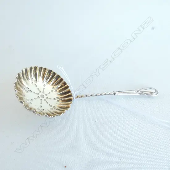 SILVER SIFTER SPOON by William Devenport, Birmingham 1905