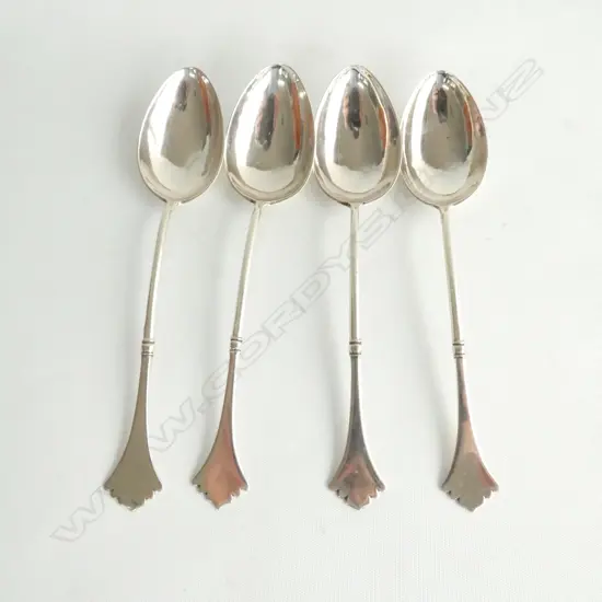 4 RUSSIAN ANTIQUE SILVER TEASPOONS, 84 ZOLOTNIK, 58GM