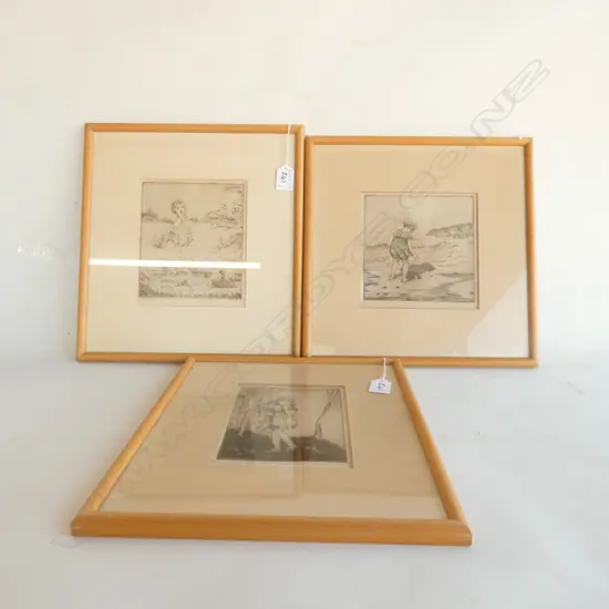 3 MURIEL WILSON ETCHINGS...