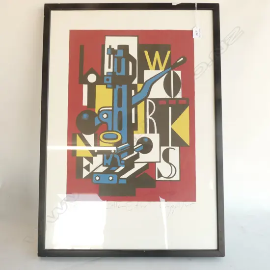 DICK FRIZZELL FRAMED PRINT 'LITTLE BROTHER' 2005 360 X 500MM