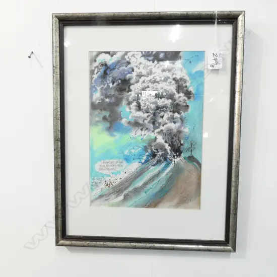 MURRAY BALL 'BIRTHDAY CARD' OIL STICK & INK. 285 X 200MM