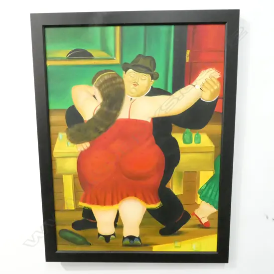 AFTER FERNANDO BOTERO 'THE DANCERS' OIL ON CANVAS. 580 X 780MM