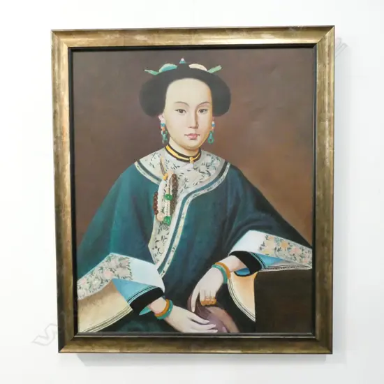 LANG SHIH-NING OIL ON CANVAS 'PRINCESS HSIANG FEI'  PORTRAIT 500 X 600MM