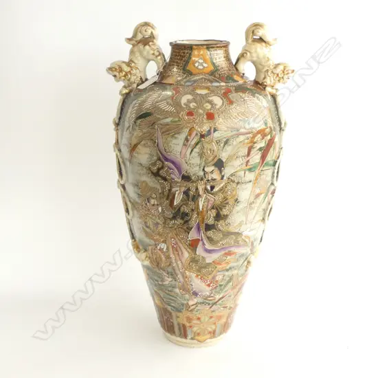 LG JAPANESE SATSUMA VASE, H. 560MM