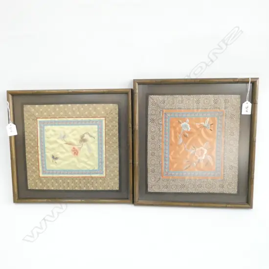 PR FRAMED SILK EMBROIDERIES 290 X 265MM